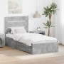 Estructura de cama con cajón Gris Concreto 100 x 200 cm en Conjuntos de muebles | Comprar online en Foro24
