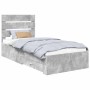Estructura de cama con cajón Gris Concreto 100 x 200 cm en Conjuntos de muebles | Comprar online en Foro24