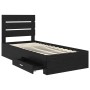 Estructura de cama Roble Negro 90 x 200 cm Madera de ingeniería en Conjuntos de muebles | Comprar online en Foro24