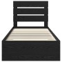 Estructura de cama Roble Negro 90 x 200 cm Madera de ingeniería en Conjuntos de muebles | Comprar online en Foro24