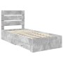 Estructura de cama con cajón Gris Concreto 90 x 200 cm en Conjuntos de muebles | Comprar online en Foro24