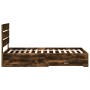 Estructura de cama con cajón Roble ahumado 90 x 200 cm en Conjuntos de muebles | Comprar online en Foro24