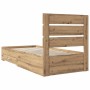 Estructura de cama con cajón Roble artesanal 90 x 200 cm en Conjuntos de muebles | Comprar online en Foro24