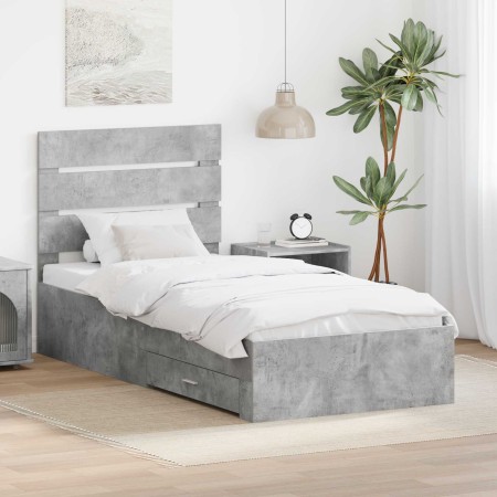 Estructura de cama con cajón Gris Concreto 90 x 190 cm en Conjuntos de muebles | Comprar online en Foro24