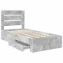 Estructura de cama con cajón Gris Concreto 90 x 190 cm en Conjuntos de muebles | Comprar online en Foro24