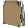 Folding sun lounger with taupe steel awning by vidaXL, Loungers - Ref: Foro24-44297, Price: 102,20 €, Discount: %