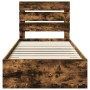 Estructura de cama con cajón Roble ahumado 90 x 190 cm en Conjuntos de muebles | Comprar online en Foro24