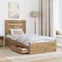 Estructura de cama con cajón Roble artesanal 90 x 190 cm en Conjuntos de muebles | Comprar online en Foro24