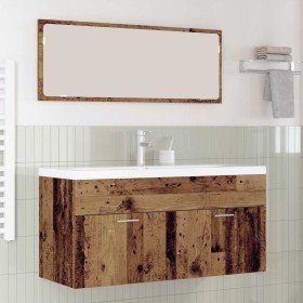 Mueble de Cuarto de Baño Madera envejecida 100 x 38,5 x 46 cm en Muebles de baño | Comprar online en Foro24