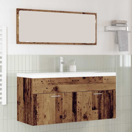 Mueble de Cuarto de Baño Madera envejecida 100 x 38,5 x 46 cm en Muebles de baño | Comprar online en Foro24