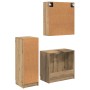 Juego de muebles de baño con cajón 3 pcs Roble artesanal en Muebles de baño | Comprar online en Foro24