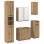 Juego de muebles de baño con cajón 5 pcs Roble artesanal en Muebles de baño | Comprar online en Foro24