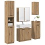 Juego de muebles de baño con cajón 5 pcs Roble artesanal en Muebles de baño | Comprar online en Foro24
