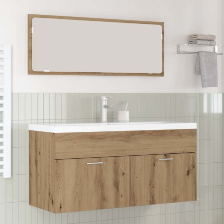 Mueble de Cuarto de Baño Roble artesanal 100 x 38,5 x 46 cm en Muebles de baño | Comprar online en Foro24
