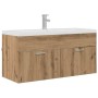 Mueble de Cuarto de Baño Roble artesanal 100 x 38,5 x 46 cm en Muebles de baño | Comprar online en Foro24