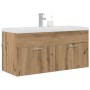 Mueble de Cuarto de Baño Roble artesanal 100 x 38,5 x 46 cm en Muebles de baño | Comprar online en Foro24