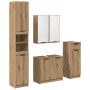 Juego de muebles de baño con cajón 4 pcs Roble artesanal en Muebles de baño | Comprar online en Foro24