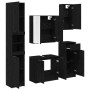 Juego de muebles de baño 5 pcs Roble Negro Madera de ingeniería en Muebles de baño | Comprar online en Foro24