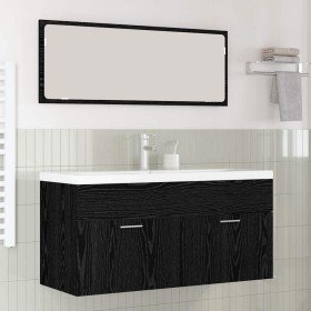 Mueble de Cuarto de Baño Roble Negro 100 x 38,5 x 46 cm en Muebles de baño | Comprar online en Foro24
