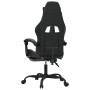 Silla gaming giratoria y reposapiés cuero sintético negro gris en Sillas gaming | Comprar online en Foro24