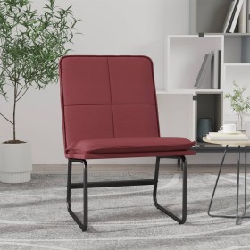 Sillón de cuero sintético rojo tinto 54x75x76 cm en Sillones | Comprar online en Foro24