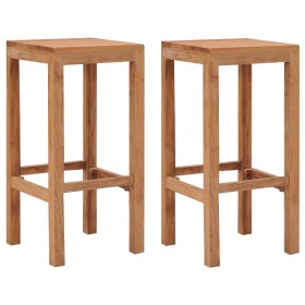 Taburetes de barra de cocina 2 unidades madera maciza de teca by , Kitchen stools - Ref: Foro24-287232, Price: 125,61 €, Disc...