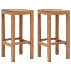 Taburetes de barra de cocina 2 unidades madera maciza de teca by , Kitchen stools - Ref: Foro24-287232, Price: 117,55 €, Disc...