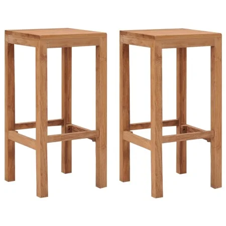 Taburetes de barra de cocina 2 unidades madera maciza de teca by , Kitchen stools - Ref: Foro24-287232, Price: 117,55 €, Disc...