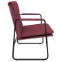 Banco de tela rojo tinto 100x64x80 cm en Bancos | Comprar online en Foro24