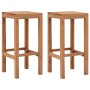 Barhocker für die Küchentheke, 2 Stück Massivholz aus Teakholz. von , Küchenhocker - Ref: Foro24-287232, Preis: 125,61 €, Rab...
