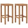 Taburetes de barra de cocina 2 unidades madera maciza de teca by , Kitchen stools - Ref: Foro24-287232, Price: 117,55 €, Disc...