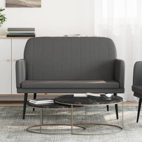 Banco de cuero sintético gris 107x80x81 cm en Bancos | Comprar online en Foro24