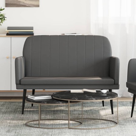 Banco de cuero sintético gris 107x80x81 cm en Bancos | Comprar online en Foro24