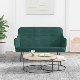 Banco de terciopelo verde oscuro 110x76x80 cm en Bancos | Comprar online en Foro24