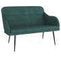 Banco de terciopelo verde oscuro 110x76x80 cm en Bancos | Comprar online en Foro24