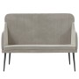 Banco de terciopelo gris claro 110x76x80 cm en Bancos | Comprar online en Foro24