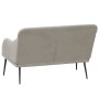 Banco de terciopelo gris claro 110x76x80 cm en Bancos | Comprar online en Foro24