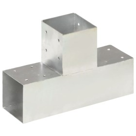 Conector de postes en forma de T metal galvanizado 91x91 mm en Postes de cerca | Comprar online en Foro24