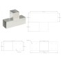 Conector de postes en forma de T metal galvanizado 91x91 mm en Postes de cerca | Comprar online en Foro24