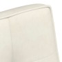 Banco de terciopelo color crema 110x74x84 cm en Bancos | Comprar online en Foro24