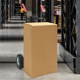 Carro de Mano Negro y rojo 57 x 46 x 113 cm Acero en Carretillas de carga | Comprar online en Foro24