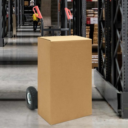 Carro de Mano Negro y rojo 57 x 46 x 113 cm Acero en Carretillas de carga | Comprar online en Foro24