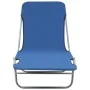 Tumbonas plegables 2 unidades acero y tela azul de vidaXL, Tumbonas - Ref: Foro24-44299, Precio: 101,08 €, Descuento: %
