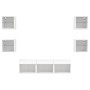 Wand-TV-Schränke mit LED, 7 Stück, weißes Holzwerkstoff von , TV-Möbel - Ref: Foro24-3216583, Preis: 132,63 €, Rabatt: %