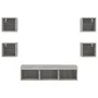 TV-Wandmöbel mit LED, 7-teilig, Holzwerkstoff, grau Sonoma von , TV-Möbel - Ref: Foro24-3216588, Preis: 130,40 €, Rabatt: %