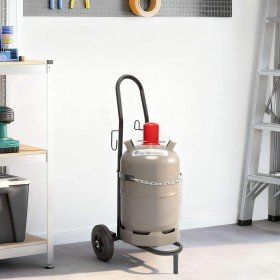 Carro de Mano Negro y rojo 49 x 49 x 101 cm Acero en Carretillas de carga | Comprar online en Foro24