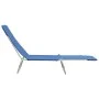 Tumbonas plegables 2 unidades acero y tela azul de vidaXL, Tumbonas - Ref: Foro24-44299, Precio: 101,08 €, Descuento: %