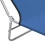 Tumbonas plegables 2 unidades acero y tela azul de vidaXL, Tumbonas - Ref: Foro24-44299, Precio: 101,08 €, Descuento: %