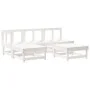 Gartensofa-Set 5-teilig aus massivem weißem Kiefernholz von , Gartensets - Ref: Foro24-3186516, Preis: 267,06 €, Rabatt: %