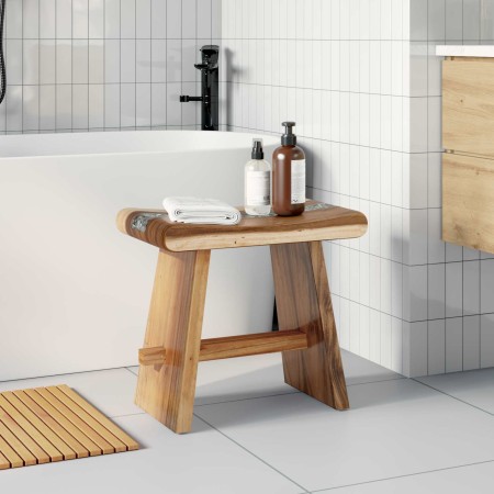 Taburete de baño Natural 50 x 30 x 45 cm Madera Natural en Taburetes y sillas plegables | Comprar online en Foro24